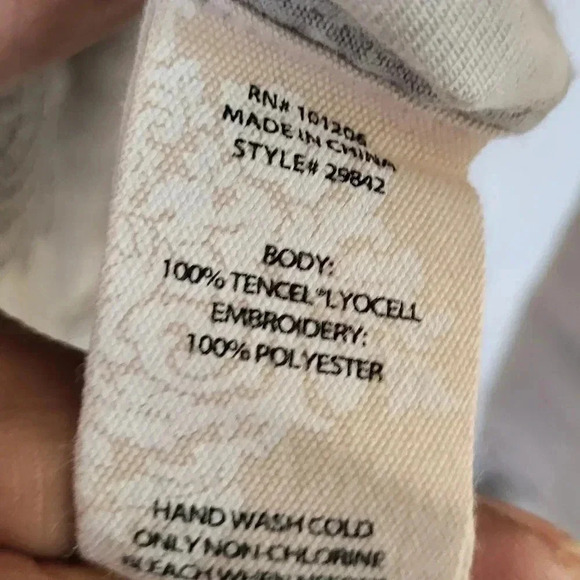 Soft Surroundings Paisley Park Chambray Feathers Dress(XS) - Picture 12 of 12